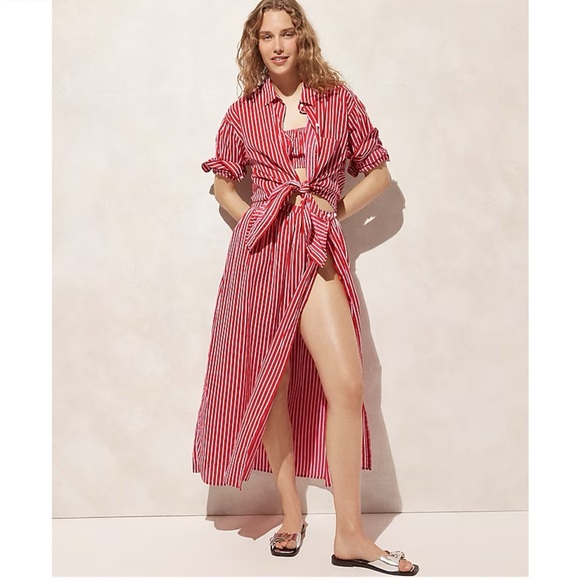 J. Crew • NWT • Cotton voile beach shirt in stripe - Picture 3 of 13